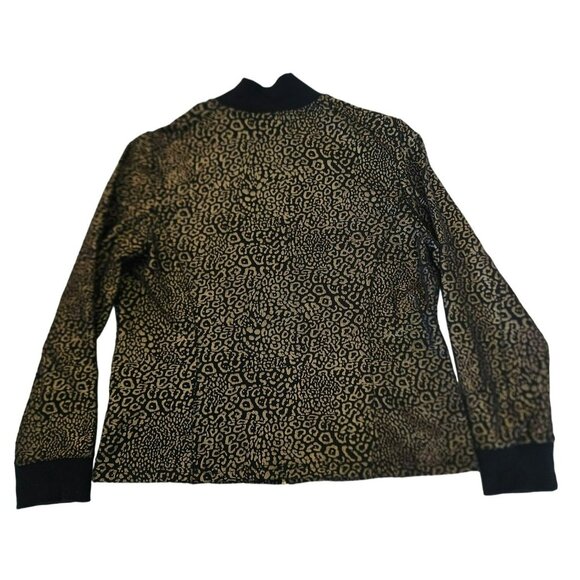 Rudy Rd. Women's Petite Metallic Studded Long Sleeve Jacket Black/Gold Size PL - Picture 3 of 12